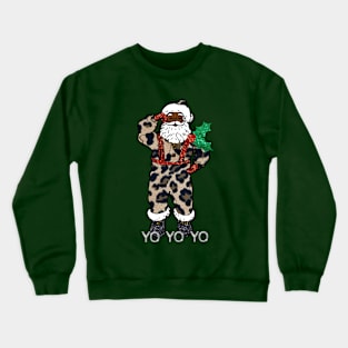 yo black santa claus christmas Crewneck Sweatshirt